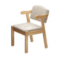 Contemporary Rubberwood Open Arm Chair Matte Finish Upholstered Dining Chair Clearhalo 'Dining Chairs' 'Dining Tables & Seating' 'dining_chair' 'furn' 'furn_dining_chair' 'Furniture' 'furniture_dining_chair' 'Kitchen & Dining Furniture' 4707959