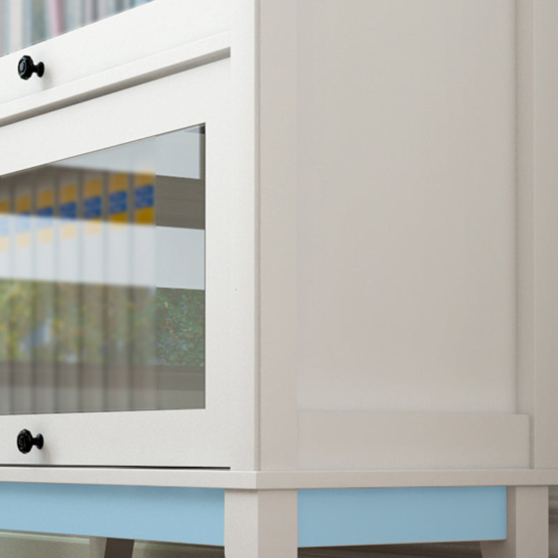 Manufactured Wood Standard Bookcase Vertical Bookcase with Glass Doors Clearhalo 'Bookcases' 'furn' 'furn_bookcases' 'Furniture' 'furniture_bookcases' 'kitchen' 'kitchen_bookcases' 'Living Room Furniture' 'Office Furniture' 4707981