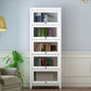 Manufactured Wood Standard Bookcase Vertical Bookcase with Glass Doors 31.5"L x 13.9"W x 81.5"H White Clearhalo 'Bookcases' 'furn' 'furn_bookcases' 'Furniture' 'furniture_bookcases' 'kitchen' 'kitchen_bookcases' 'Living Room Furniture' 'Office Furniture' 4707994