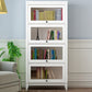 Manufactured Wood Standard Bookcase Vertical Bookcase with Glass Doors 31.5"L x 13.9"W x 66.8"H White Clearhalo 'Bookcases' 'furn' 'furn_bookcases' 'Furniture' 'furniture_bookcases' 'kitchen' 'kitchen_bookcases' 'Living Room Furniture' 'Office Furniture' 4707997