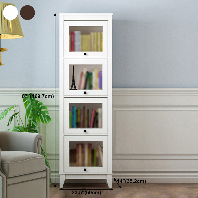 Manufactured Wood Standard Bookcase Vertical Bookcase with Glass Doors Clearhalo 'Bookcases' 'furn' 'furn_bookcases' 'Furniture' 'furniture_bookcases' 'kitchen' 'kitchen_bookcases' 'Living Room Furniture' 'Office Furniture' 4708007