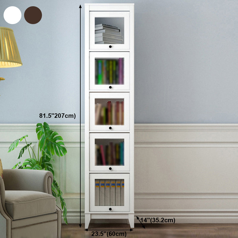 Manufactured Wood Standard Bookcase Vertical Bookcase with Glass Doors Clearhalo 'Bookcases' 'furn' 'furn_bookcases' 'Furniture' 'furniture_bookcases' 'kitchen' 'kitchen_bookcases' 'Living Room Furniture' 'Office Furniture' 4708008