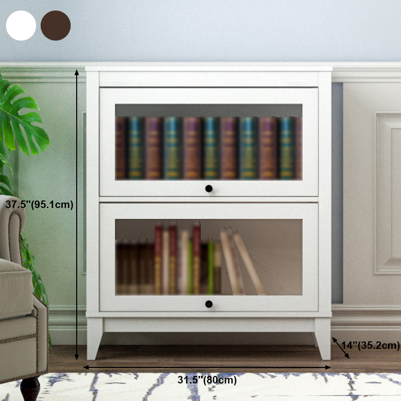 Manufactured Wood Standard Bookcase Vertical Bookcase with Glass Doors Clearhalo 'Bookcases' 'furn' 'furn_bookcases' 'Furniture' 'furniture_bookcases' 'kitchen' 'kitchen_bookcases' 'Living Room Furniture' 'Office Furniture' 4708009