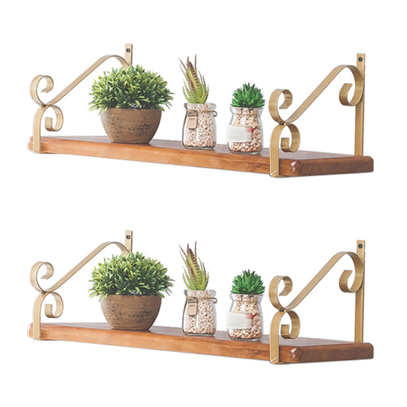 Modern Style Wooden Bookshelf Wall Mounted Shelf Bookcase for Home Gold 2 Piece Set Clearhalo 'Bookcases' 'furn' 'furn_bookcases' 'Furniture' 'furniture_bookcases' 'kitchen' 'kitchen_bookcases' 'Living Room Furniture' 'Office Furniture' 4708014
