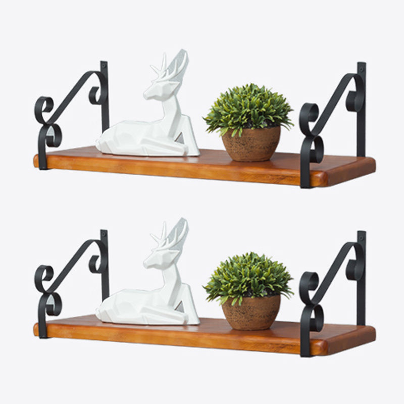 Modern Style Wooden Bookshelf Wall Mounted Shelf Bookcase for Home Black 2 Piece Set Clearhalo 'Bookcases' 'furn' 'furn_bookcases' 'Furniture' 'furniture_bookcases' 'kitchen' 'kitchen_bookcases' 'Living Room Furniture' 'Office Furniture' 4708017