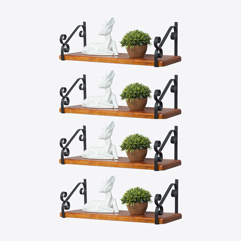 Modern Style Wooden Bookshelf Wall Mounted Shelf Bookcase for Home Black 4 Piece Set Clearhalo 'Bookcases' 'furn' 'furn_bookcases' 'Furniture' 'furniture_bookcases' 'kitchen' 'kitchen_bookcases' 'Living Room Furniture' 'Office Furniture' 4708019