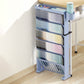5-Shelf Plastic Ladder Bookcase Contemporary Closed Back Book Shelf 14.2"L x 3.9"W x 27.6"H Royal Blue Clearhalo 'Bookcases' 'furn' 'furn_bookcases' 'Furniture' 'furniture_bookcases' 'kitchen' 'kitchen_bookcases' 'Living Room Furniture' 'Office Furniture' 4708038