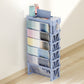 5-Shelf Plastic Ladder Bookcase Contemporary Closed Back Book Shelf 14.9"L x 7.1"W x 30.3"H Royal Blue Clearhalo 'Bookcases' 'furn' 'furn_bookcases' 'Furniture' 'furniture_bookcases' 'kitchen' 'kitchen_bookcases' 'Living Room Furniture' 'Office Furniture' 4708042