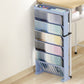 5-Shelf Plastic Ladder Bookcase Contemporary Closed Back Book Shelf 14.2"L x 3.9"W x 27.6"H Blue Clearhalo 'Bookcases' 'furn' 'furn_bookcases' 'Furniture' 'furniture_bookcases' 'kitchen' 'kitchen_bookcases' 'Living Room Furniture' 'Office Furniture' 4708044