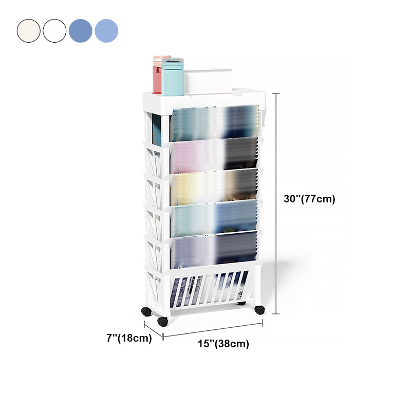 5-Shelf Plastic Ladder Bookcase Contemporary Closed Back Book Shelf Clearhalo 'Bookcases' 'furn' 'furn_bookcases' 'Furniture' 'furniture_bookcases' 'kitchen' 'kitchen_bookcases' 'Living Room Furniture' 'Office Furniture' 4708051