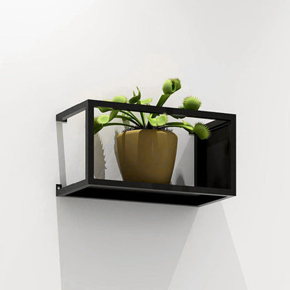 Black Industrial Wall Mounted Bookshelf Iron Bookshelf for Living Room 12.6"L x 5.9"W x 6.3"H 1 Piece Clearhalo 'Bookcases' 'furn' 'furn_bookcases' 'Furniture' 'furniture_bookcases' 'kitchen' 'kitchen_bookcases' 'Living Room Furniture' 'Office Furniture' 4708067