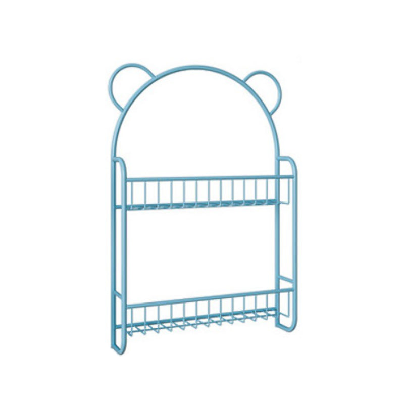 Modern Metal Floating Bookcase Wall Mounted Bookshelf for Home 20.5"L x 4.5"W x 30.5"H Blue Clearhalo 'Bookcases' 'furn' 'furn_bookcases' 'Furniture' 'furniture_bookcases' 'kitchen' 'kitchen_bookcases' 'Living Room Furniture' 'Office Furniture' 4708075