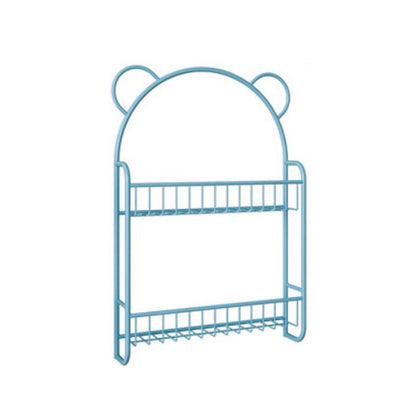 Modern Metal Floating Bookcase Wall Mounted Bookshelf for Home 20.5"L x 4.5"W x 30.5"H Blue Clearhalo 'Bookcases' 'furn' 'furn_bookcases' 'Furniture' 'furniture_bookcases' 'kitchen' 'kitchen_bookcases' 'Living Room Furniture' 'Office Furniture' 4708075