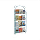 Modern Metal Floating Bookcase Wall Mounted Bookshelf for Home 26.4"L x 4.7"W x 60.2"H Blue Clearhalo 'Bookcases' 'furn' 'furn_bookcases' 'Furniture' 'furniture_bookcases' 'kitchen' 'kitchen_bookcases' 'Living Room Furniture' 'Office Furniture' 4708076