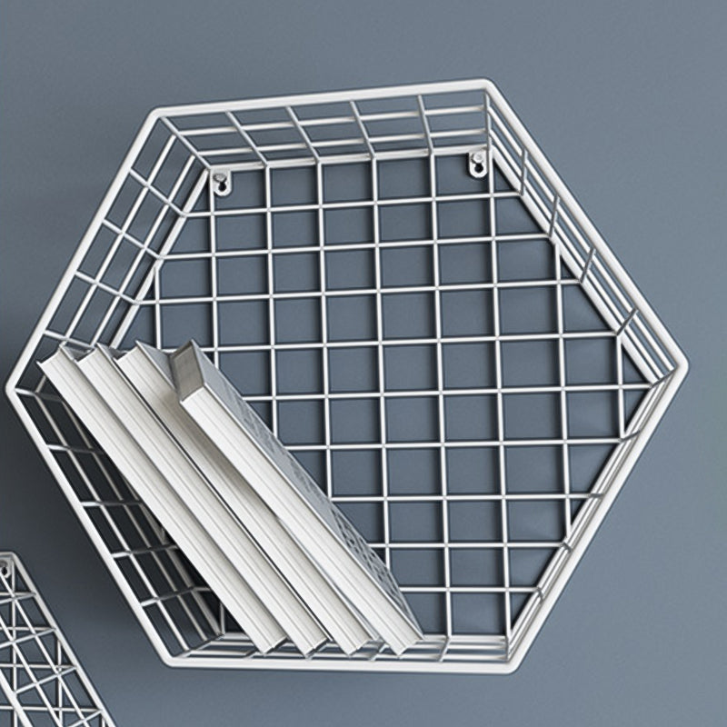 Modern Floating Bookcase Metal Closed Back Wall Mounted Bookshelf Clearhalo 'Bookcases' 'furn' 'furn_bookcases' 'Furniture' 'furniture_bookcases' 'kitchen' 'kitchen_bookcases' 'Living Room Furniture' 'Office Furniture' 4708102