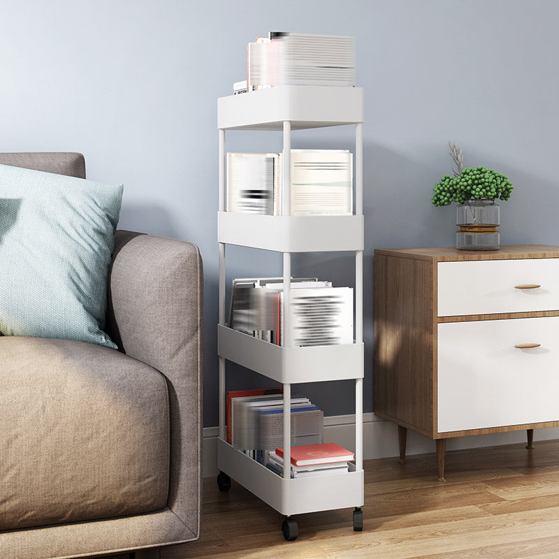 Modern Style Bookshelf Open Shelf Bookcase with Caster Wheels Clearhalo 'Bookcases' 'furn' 'furn_bookcases' 'Furniture' 'furniture_bookcases' 'kitchen' 'kitchen_bookcases' 'Living Room Furniture' 'Office Furniture' 4708111