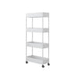 Modern Style Bookshelf Open Shelf Bookcase with Caster Wheels White Clearhalo 'Bookcases' 'furn' 'furn_bookcases' 'Furniture' 'furniture_bookcases' 'kitchen' 'kitchen_bookcases' 'Living Room Furniture' 'Office Furniture' 4708112
