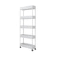 Modern Style Bookshelf Open Shelf Bookcase with Caster Wheels White Clearhalo 'Bookcases' 'furn' 'furn_bookcases' 'Furniture' 'furniture_bookcases' 'kitchen' 'kitchen_bookcases' 'Living Room Furniture' 'Office Furniture' 4708114