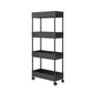 Modern Style Bookshelf Open Shelf Bookcase with Caster Wheels Black Clearhalo 'Bookcases' 'furn' 'furn_bookcases' 'Furniture' 'furniture_bookcases' 'kitchen' 'kitchen_bookcases' 'Living Room Furniture' 'Office Furniture' 4708118