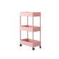 Modern Style Bookshelf Open Shelf Bookcase with Caster Wheels Pink Clearhalo 'Bookcases' 'furn' 'furn_bookcases' 'Furniture' 'furniture_bookcases' 'kitchen' 'kitchen_bookcases' 'Living Room Furniture' 'Office Furniture' 4708127