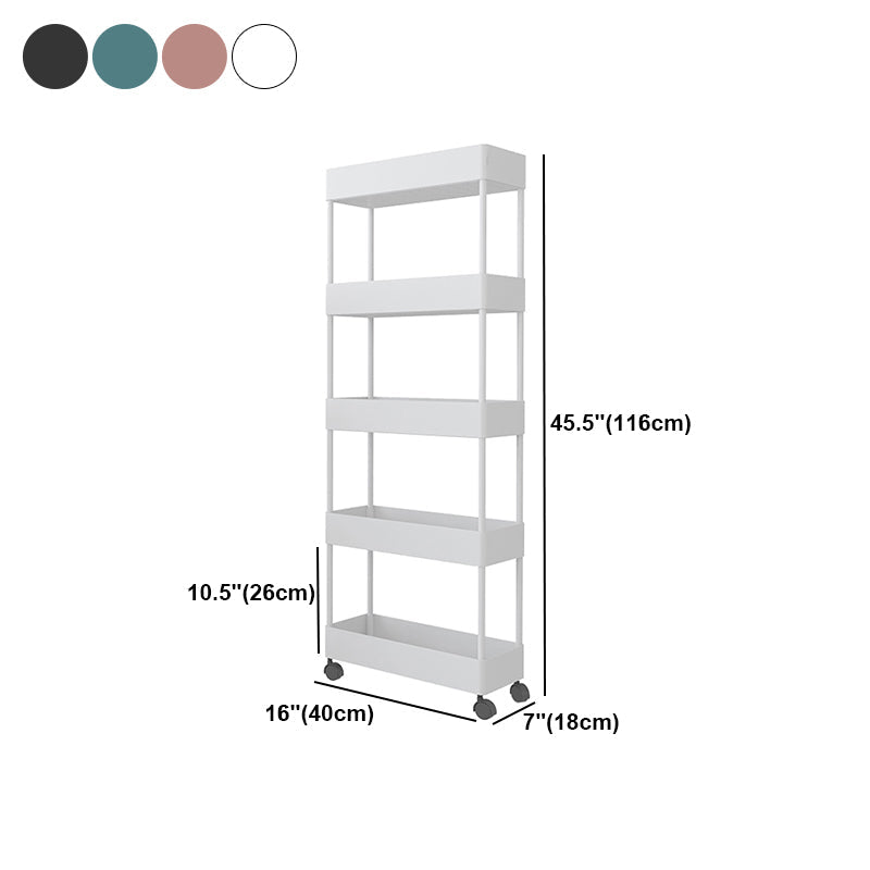 Modern Style Bookshelf Open Shelf Bookcase with Caster Wheels Clearhalo 'Bookcases' 'furn' 'furn_bookcases' 'Furniture' 'furniture_bookcases' 'kitchen' 'kitchen_bookcases' 'Living Room Furniture' 'Office Furniture' 4708134