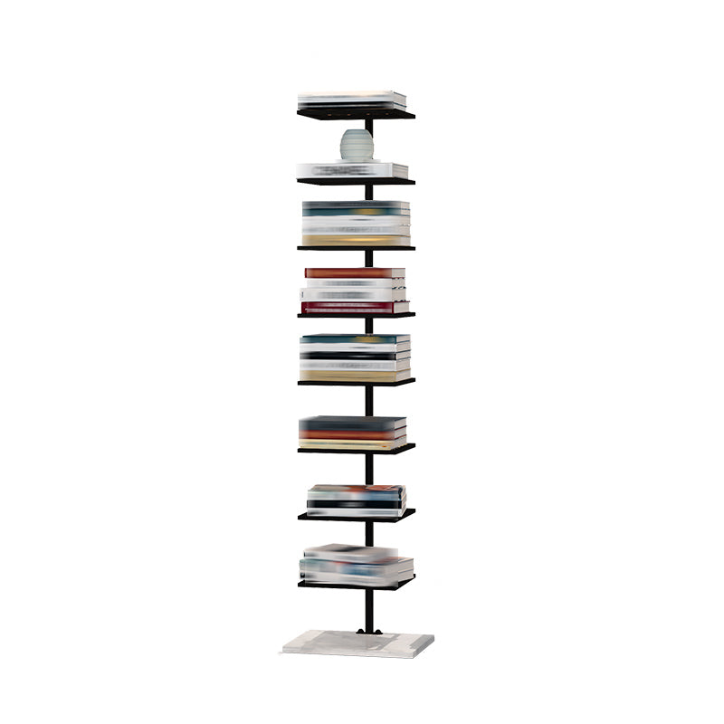 Modern Style Bookshelf Vertical Etagere Shelf Bookcase with Shelves for Home Office 13.8"L x 11"W x 59.1"H Black Clearhalo 'Bookcases' 'furn' 'furn_bookcases' 'Furniture' 'furniture_bookcases' 'kitchen' 'kitchen_bookcases' 'Living Room Furniture' 'Office Furniture' 4708144