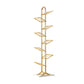 Modern Style Bookshelf Vertical Etagere Shelf Bookcase with Shelves for Home Office 17.7"L x 9.4"W x 65"H Gold Clearhalo 'Bookcases' 'furn' 'furn_bookcases' 'Furniture' 'furniture_bookcases' 'kitchen' 'kitchen_bookcases' 'Living Room Furniture' 'Office Furniture' 4708148