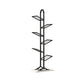Modern Style Bookshelf Vertical Etagere Shelf Bookcase with Shelves for Home Office 17.7"L x 9.4"W x 51.2"H Black Clearhalo 'Bookcases' 'furn' 'furn_bookcases' 'Furniture' 'furniture_bookcases' 'kitchen' 'kitchen_bookcases' 'Living Room Furniture' 'Office Furniture' 4708149