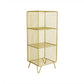 Metal Standard Bookcase Contemporary Style Closed Back Bookcase 14"L x 12"W x 35"H Gold Clearhalo 'Bookcases' 'furn' 'furn_bookcases' 'Furniture' 'furniture_bookcases' 'kitchen' 'kitchen_bookcases' 'Living Room Furniture' 'Office Furniture' 4708167