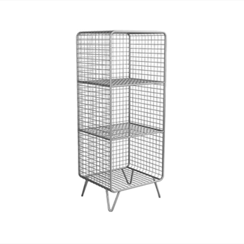 Metal Standard Bookcase Contemporary Style Closed Back Bookcase Clearhalo 'Bookcases' 'furn' 'furn_bookcases' 'Furniture' 'furniture_bookcases' 'kitchen' 'kitchen_bookcases' 'Living Room Furniture' 'Office Furniture' 4708168