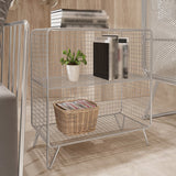 Metal Standard Bookcase Contemporary Style Closed Back Bookcase Clearhalo 'Bookcases' 'furn' 'furn_bookcases' 'Furniture' 'furniture_bookcases' 'kitchen' 'kitchen_bookcases' 'Living Room Furniture' 'Office Furniture' 4708176