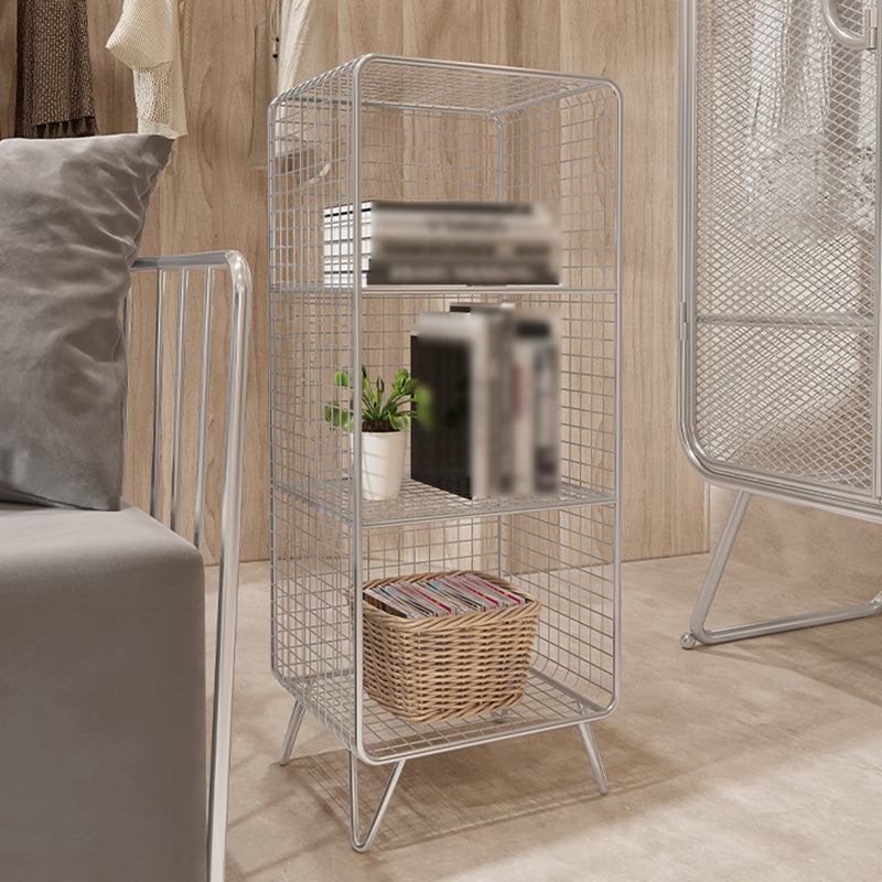 Metal Standard Bookcase Contemporary Style Closed Back Bookcase Clearhalo 'Bookcases' 'furn' 'furn_bookcases' 'Furniture' 'furniture_bookcases' 'kitchen' 'kitchen_bookcases' 'Living Room Furniture' 'Office Furniture' 4708177