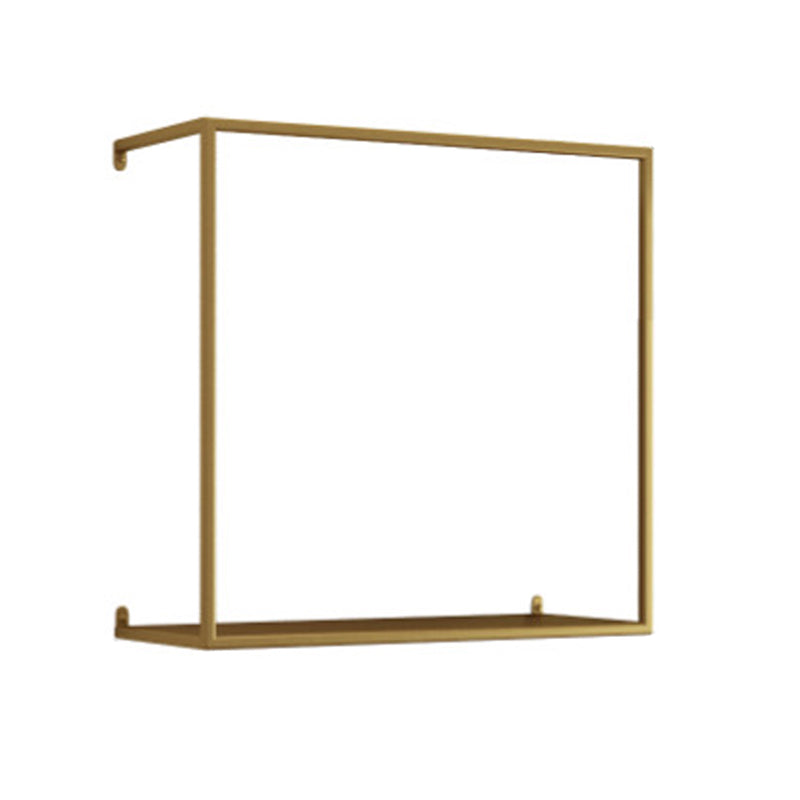 Iron Closed Back Bookshelf Gold and Black Industrial Wall Unit Bookshelf Gold 1 Piece Clearhalo 'Bookcases' 'furn' 'furn_bookcases' 'Furniture' 'furniture_bookcases' 'kitchen' 'kitchen_bookcases' 'Living Room Furniture' 'Office Furniture' 4708182