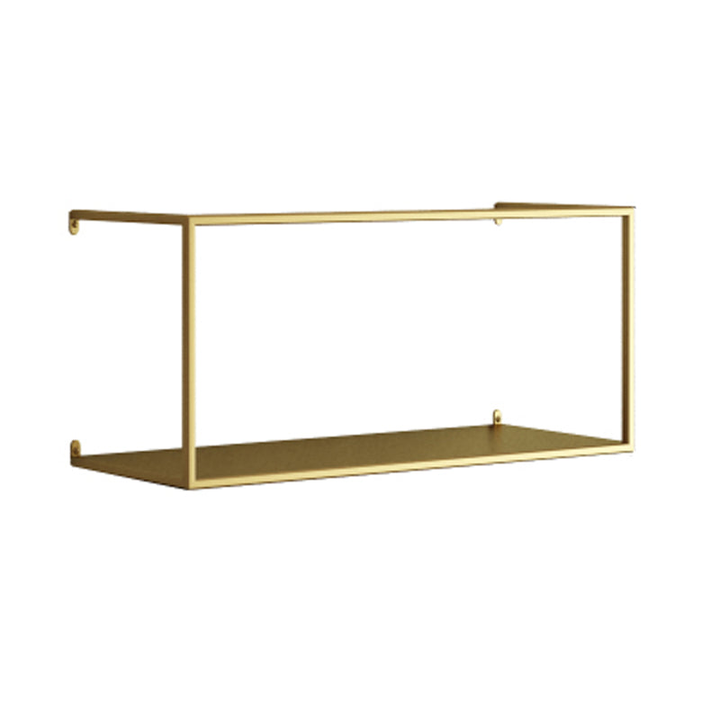 Iron Closed Back Bookshelf Gold and Black Industrial Wall Unit Bookshelf Dark Gold 1 Piece Clearhalo 'Bookcases' 'furn' 'furn_bookcases' 'Furniture' 'furniture_bookcases' 'kitchen' 'kitchen_bookcases' 'Living Room Furniture' 'Office Furniture' 4708185