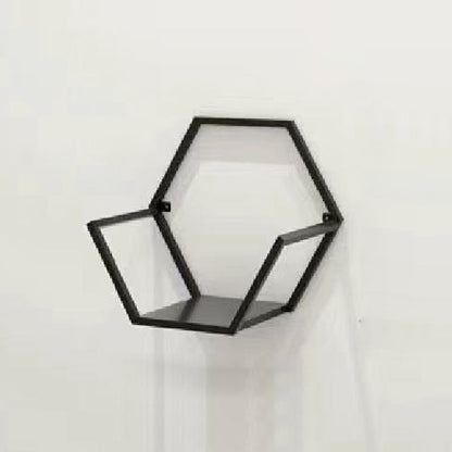 Iron Closed Back Bookshelf Gold and Black Industrial Wall Unit Bookshelf Matte Black 1 Piece Clearhalo 'Bookcases' 'furn' 'furn_bookcases' 'Furniture' 'furniture_bookcases' 'kitchen' 'kitchen_bookcases' 'Living Room Furniture' 'Office Furniture' 4708191