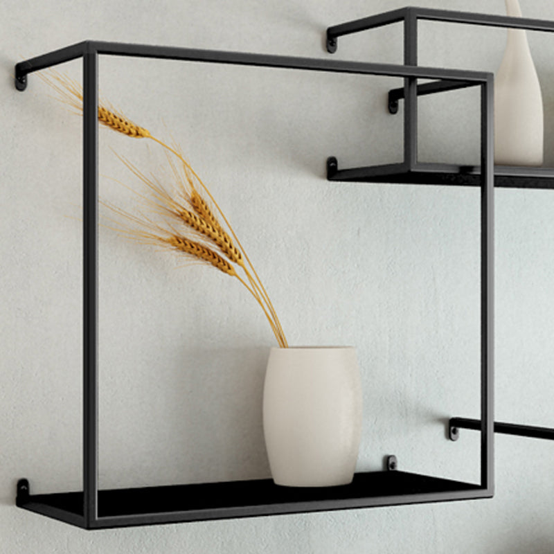 Iron Closed Back Bookshelf Gold and Black Industrial Wall Unit Bookshelf Clearhalo 'Bookcases' 'furn' 'furn_bookcases' 'Furniture' 'furniture_bookcases' 'kitchen' 'kitchen_bookcases' 'Living Room Furniture' 'Office Furniture' 4708192
