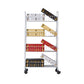 Contemporary Style Metal Geometric Bookcase Open Back Bookcase with Wheels Clearhalo 'Bookcases' 'furn' 'furn_bookcases' 'Furniture' 'furniture_bookcases' 'kitchen' 'kitchen_bookcases' 'Living Room Furniture' 'Office Furniture' 4708215