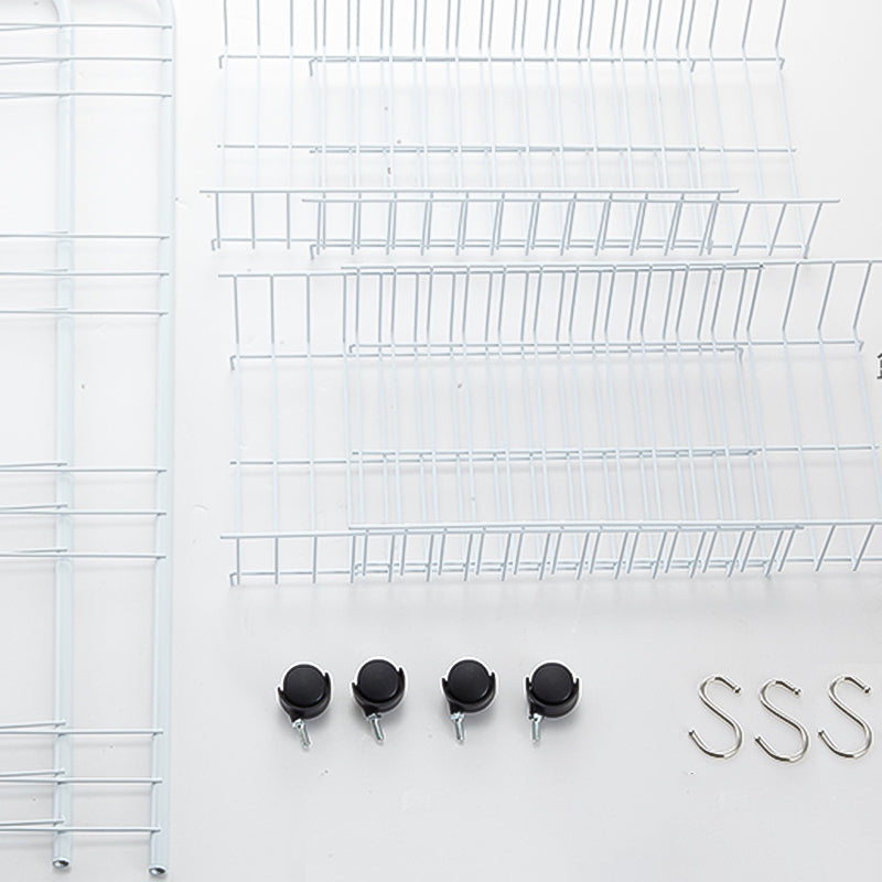 Contemporary Style Metal Geometric Bookcase Open Back Bookcase with Wheels Clearhalo 'Bookcases' 'furn' 'furn_bookcases' 'Furniture' 'furniture_bookcases' 'kitchen' 'kitchen_bookcases' 'Living Room Furniture' 'Office Furniture' 4708216