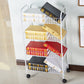 Contemporary Style Metal Geometric Bookcase Open Back Bookcase with Wheels Clearhalo 'Bookcases' 'furn' 'furn_bookcases' 'Furniture' 'furniture_bookcases' 'kitchen' 'kitchen_bookcases' 'Living Room Furniture' 'Office Furniture' 4708220