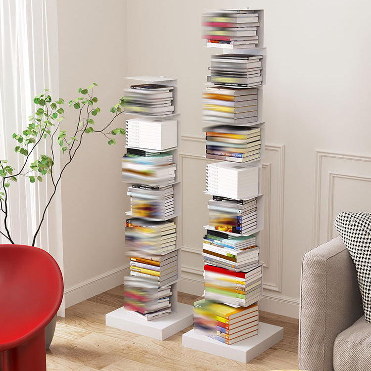 Modern Style Vertical Bookshelf Stainless Steel Closed Back Shelf Bookcase Clearhalo 'Bookcases' 'furn' 'furn_bookcases' 'Furniture' 'furniture_bookcases' 'kitchen' 'kitchen_bookcases' 'Living Room Furniture' 'Office Furniture' 4708250