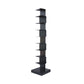 Modern Style Vertical Bookshelf Stainless Steel Closed Back Shelf Bookcase 13.8"L x 13.8"W x 63.4"H Black Clearhalo 'Bookcases' 'furn' 'furn_bookcases' 'Furniture' 'furniture_bookcases' 'kitchen' 'kitchen_bookcases' 'Living Room Furniture' 'Office Furniture' 4708253