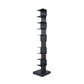 Modern Style Vertical Bookshelf Stainless Steel Closed Back Shelf Bookcase 13.8"L x 13.8"W x 70.1"H Black Clearhalo 'Bookcases' 'furn' 'furn_bookcases' 'Furniture' 'furniture_bookcases' 'kitchen' 'kitchen_bookcases' 'Living Room Furniture' 'Office Furniture' 4708254
