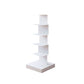 Modern Style Vertical Bookshelf Stainless Steel Closed Back Shelf Bookcase 13.8"L x 13.8"W x 36.2"H White Clearhalo 'Bookcases' 'furn' 'furn_bookcases' 'Furniture' 'furniture_bookcases' 'kitchen' 'kitchen_bookcases' 'Living Room Furniture' 'Office Furniture' 4708255