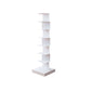 Modern Style Vertical Bookshelf Stainless Steel Closed Back Shelf Bookcase 13.8"L x 13.8"W x 49.6"H White Clearhalo 'Bookcases' 'furn' 'furn_bookcases' 'Furniture' 'furniture_bookcases' 'kitchen' 'kitchen_bookcases' 'Living Room Furniture' 'Office Furniture' 4708257