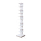 Modern Style Vertical Bookshelf Stainless Steel Closed Back Shelf Bookcase 13.8"L x 13.8"W x 63.4"H White Clearhalo 'Bookcases' 'furn' 'furn_bookcases' 'Furniture' 'furniture_bookcases' 'kitchen' 'kitchen_bookcases' 'Living Room Furniture' 'Office Furniture' 4708259