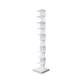 Modern Style Vertical Bookshelf Stainless Steel Closed Back Shelf Bookcase 13.8"L x 13.8"W x 70.1"H White Clearhalo 'Bookcases' 'furn' 'furn_bookcases' 'Furniture' 'furniture_bookcases' 'kitchen' 'kitchen_bookcases' 'Living Room Furniture' 'Office Furniture' 4708260