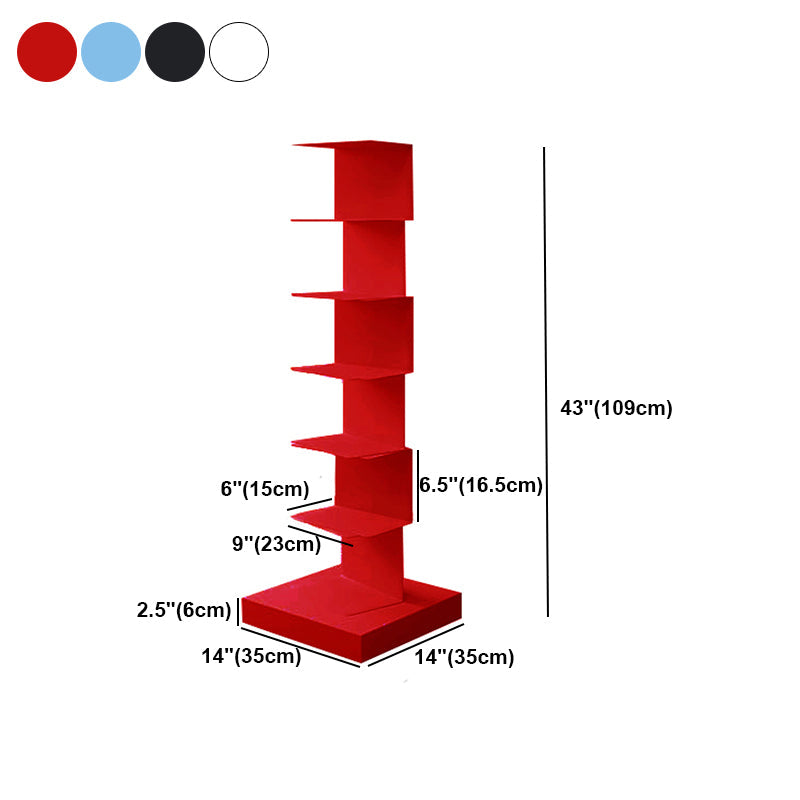 Modern Style Vertical Bookshelf Stainless Steel Closed Back Shelf Bookcase Clearhalo 'Bookcases' 'furn' 'furn_bookcases' 'Furniture' 'furniture_bookcases' 'kitchen' 'kitchen_bookcases' 'Living Room Furniture' 'Office Furniture' 4708263