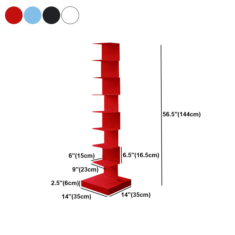 Modern Style Vertical Bookshelf Stainless Steel Closed Back Shelf Bookcase Clearhalo 'Bookcases' 'furn' 'furn_bookcases' 'Furniture' 'furniture_bookcases' 'kitchen' 'kitchen_bookcases' 'Living Room Furniture' 'Office Furniture' 4708265