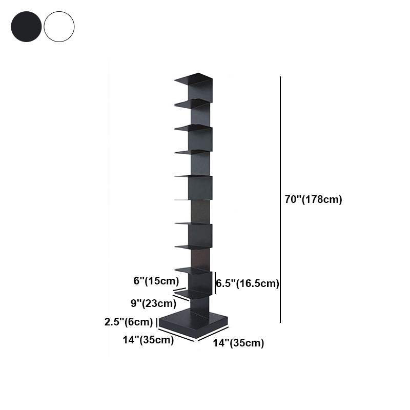 Modern Style Vertical Bookshelf Stainless Steel Closed Back Shelf Bookcase Clearhalo 'Bookcases' 'furn' 'furn_bookcases' 'Furniture' 'furniture_bookcases' 'kitchen' 'kitchen_bookcases' 'Living Room Furniture' 'Office Furniture' 4708267