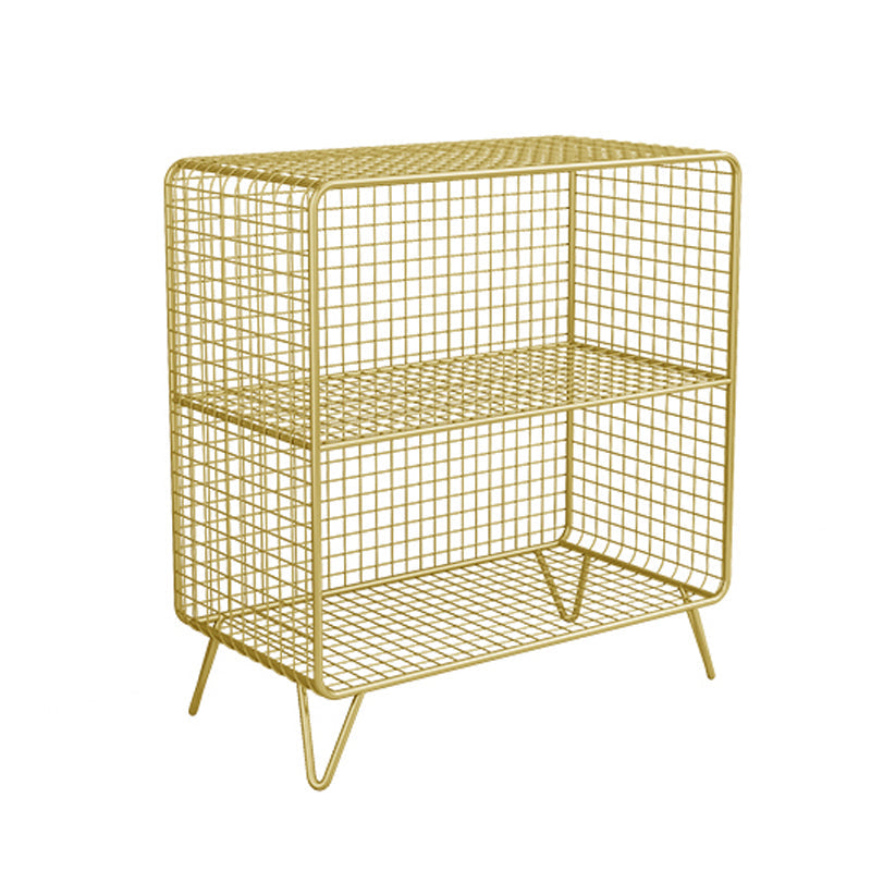 Modern Style Metal Bookshelf Closed Back Bookcase for Home and Office 24"L x 12"W x 28"H Gold Clearhalo 'Bookcases' 'furn' 'furn_bookcases' 'Furniture' 'furniture_bookcases' 'kitchen' 'kitchen_bookcases' 'Living Room Furniture' 'Office Furniture' 4708269